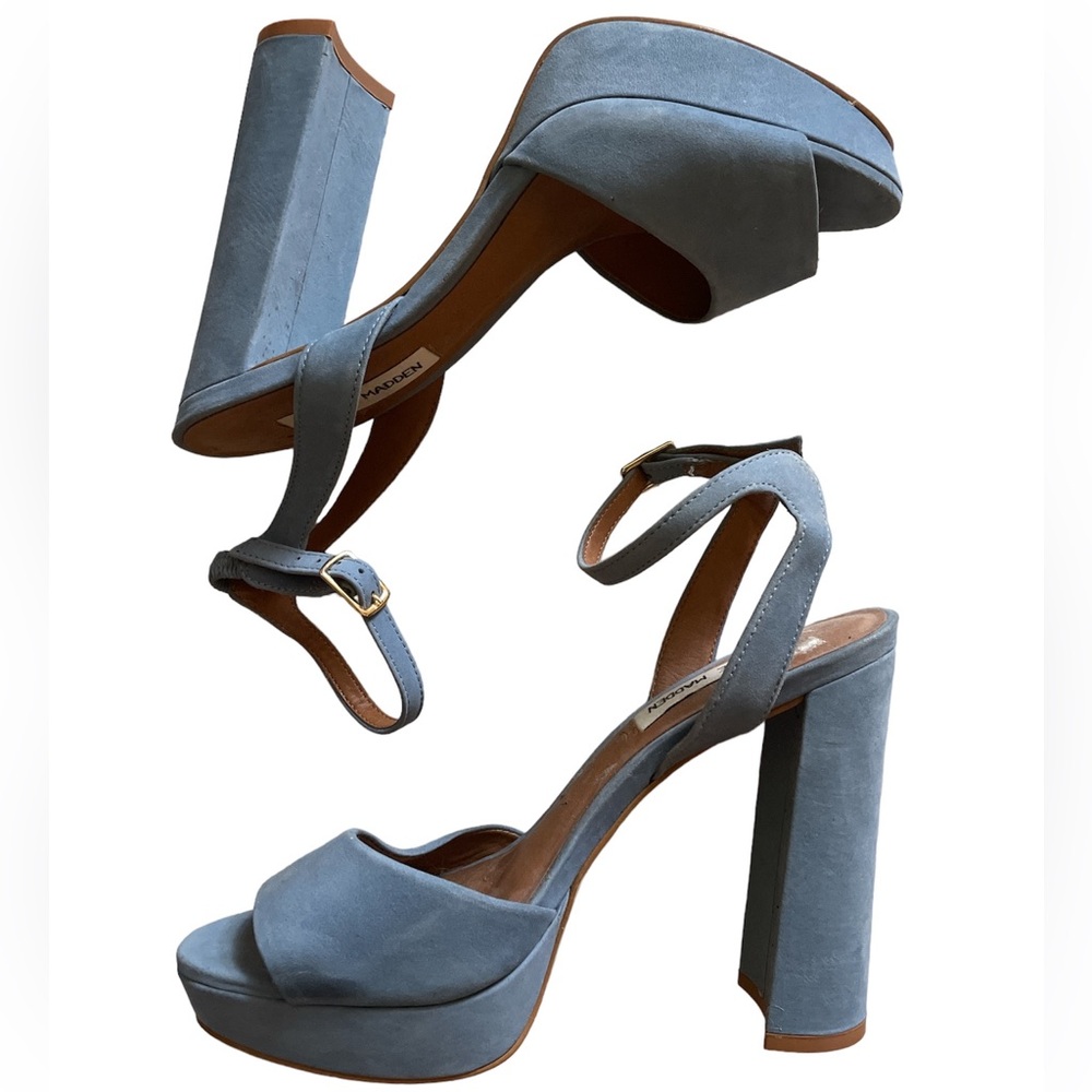 Powder Blue Suede Steve Madden heels